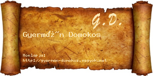 Gyermán Domokos névjegykártya